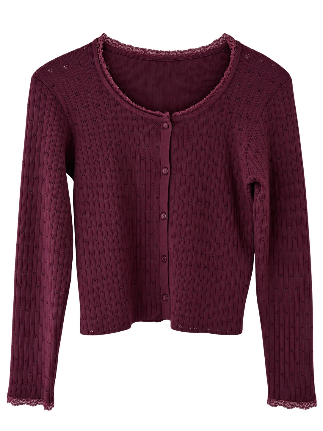 Sweet Plum Lace Cardigan