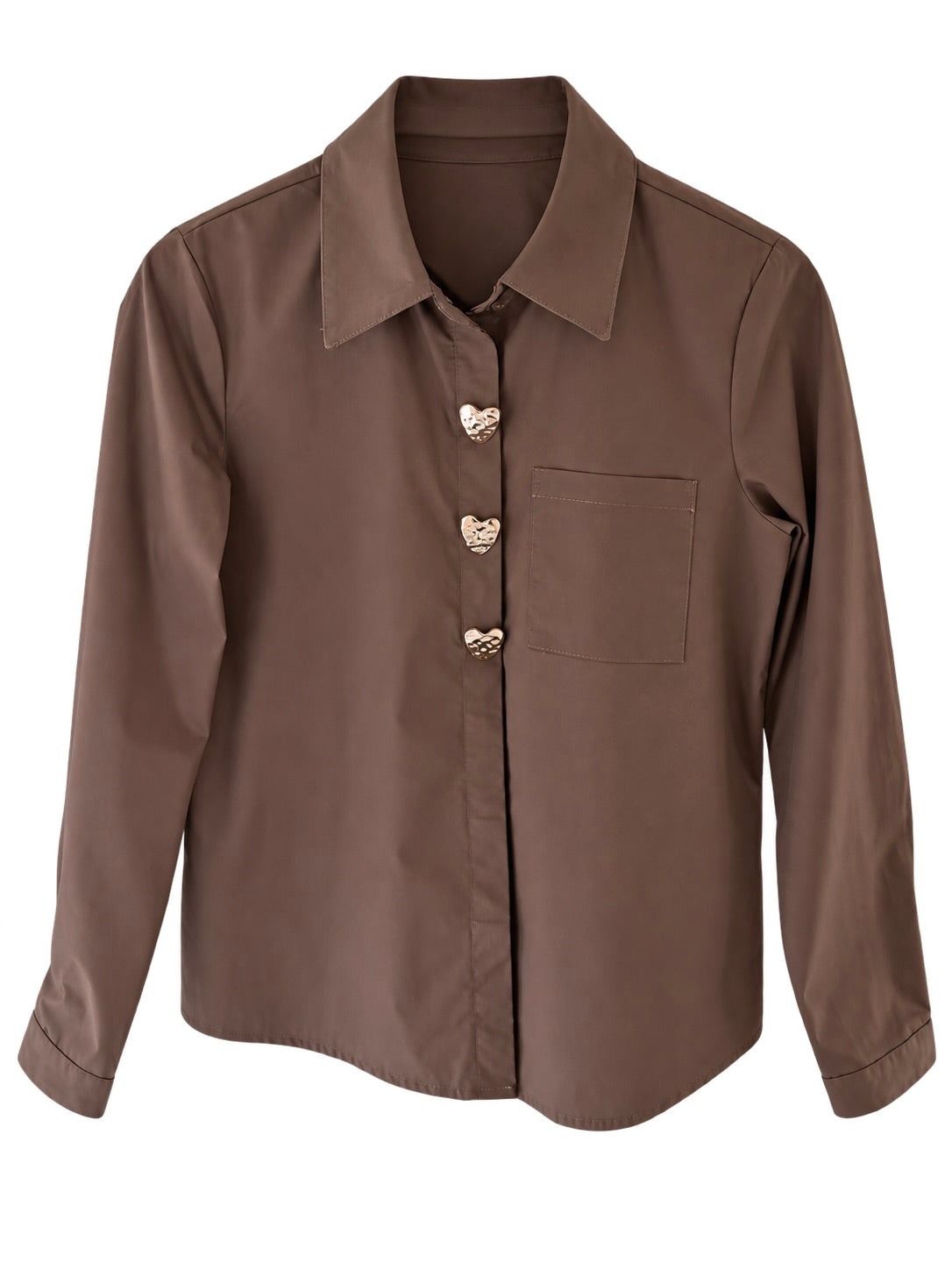 Coffee Heart Brooch Blouse