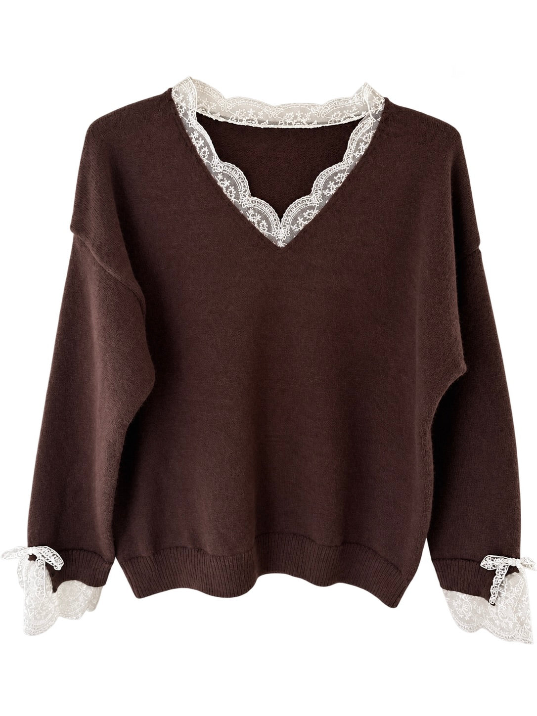 Lovely Coco Lace Bow Sweater