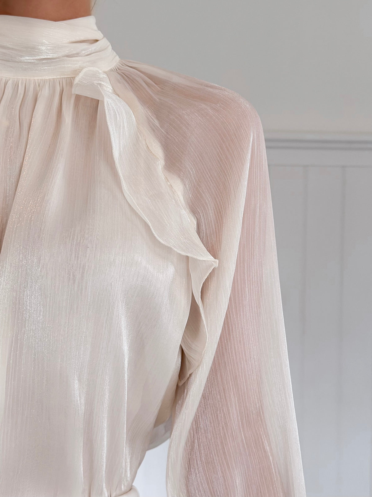 Vanilla Dream Bow Blouse