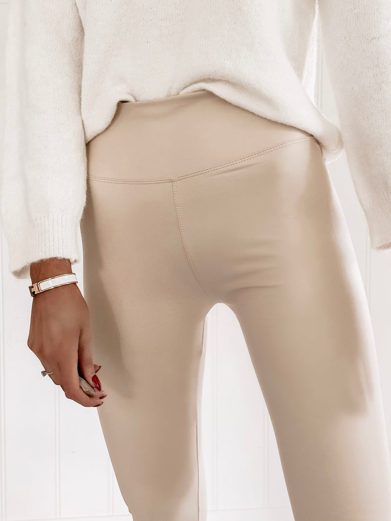 Vanilla Leather Legging