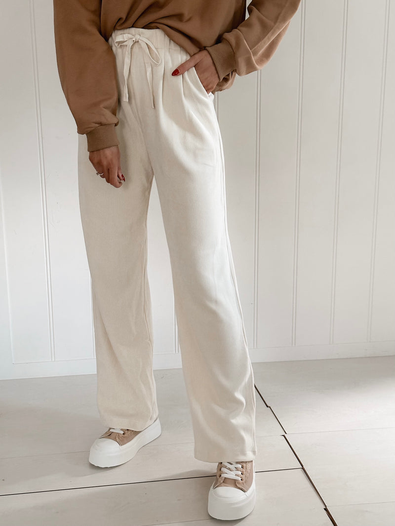 Cream Comfy Days Pants