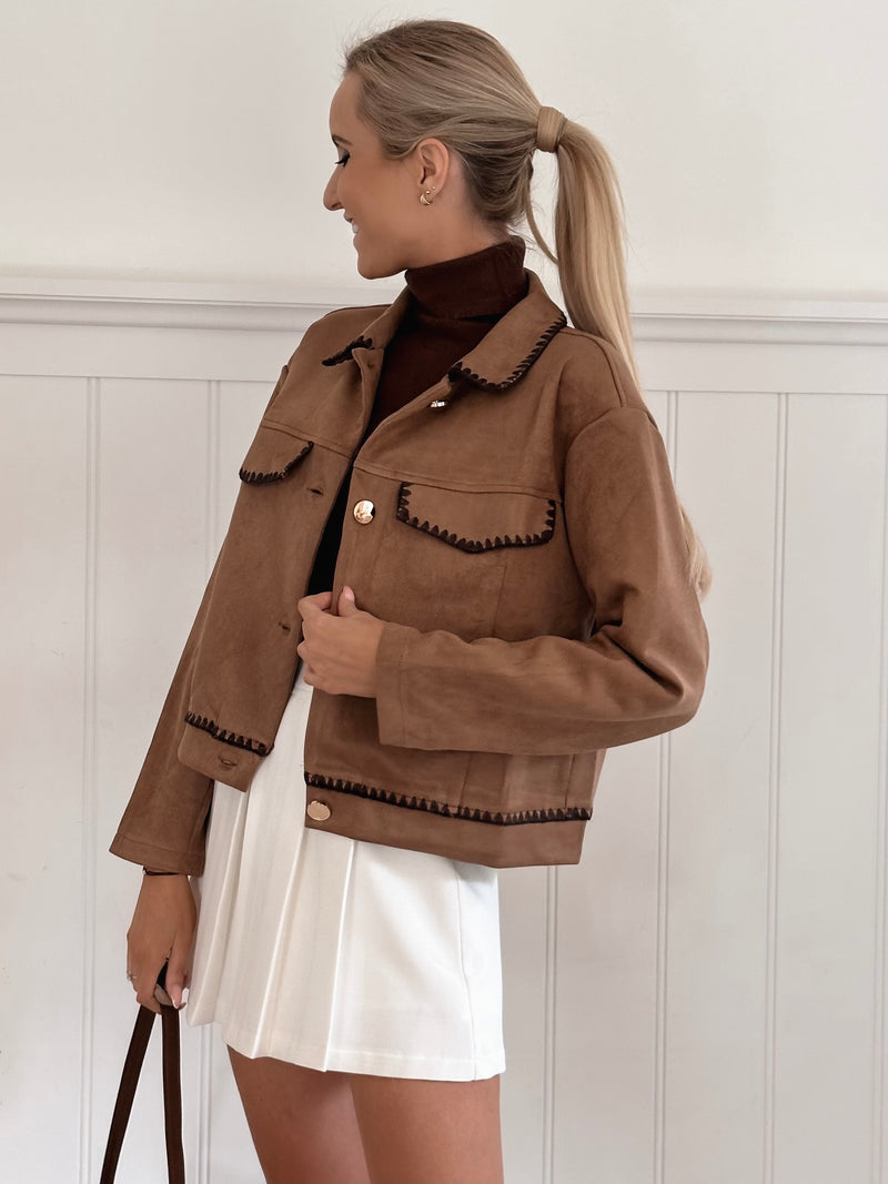Hazelnut Suede Jacket