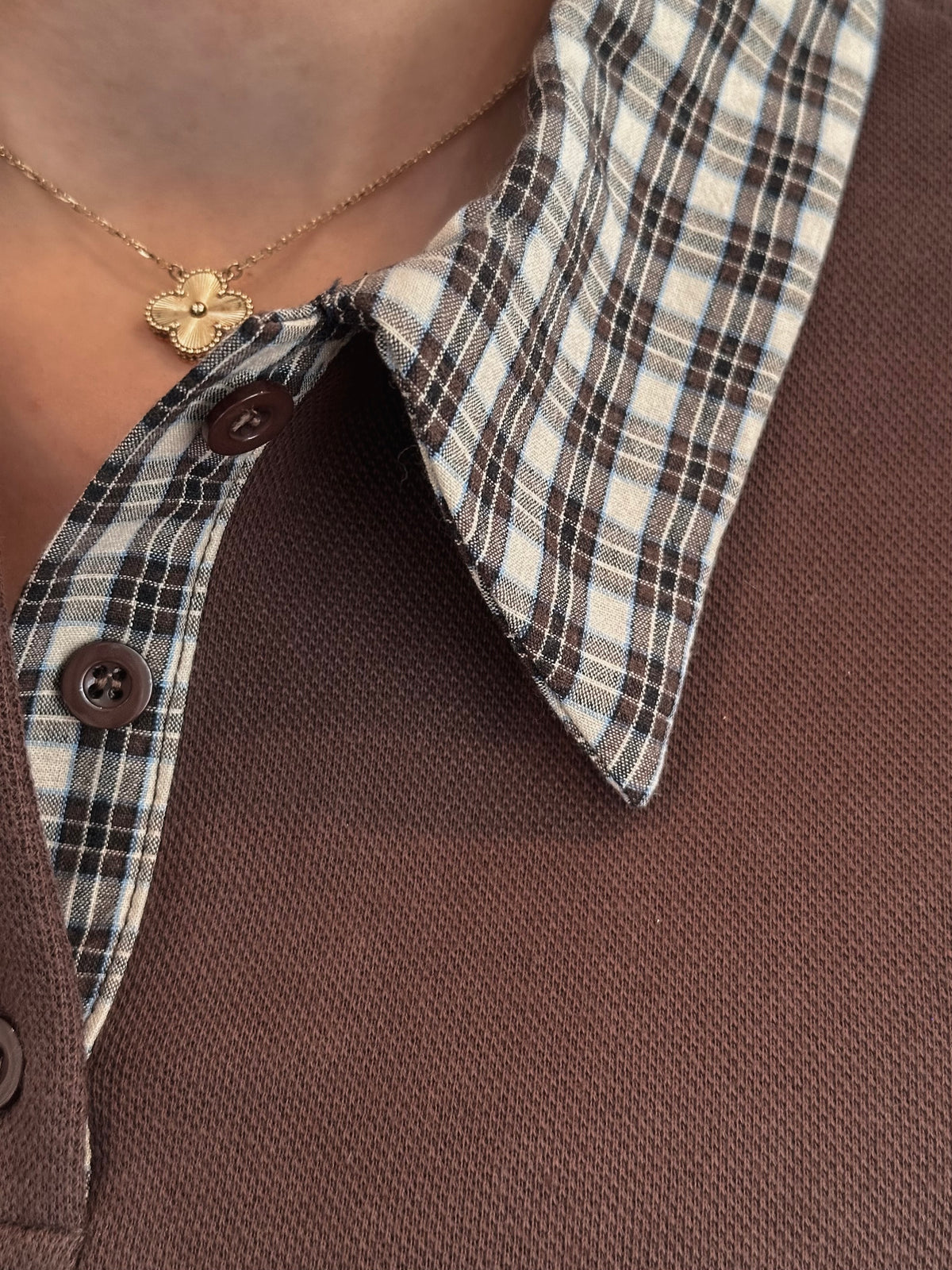 Autumn Chocolate Polo Pull