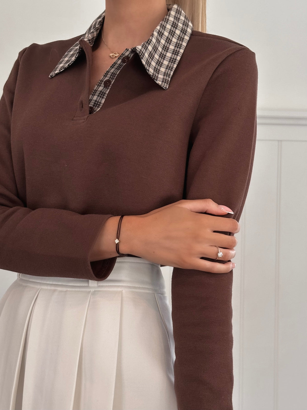 Autumn Chocolate Polo Pull