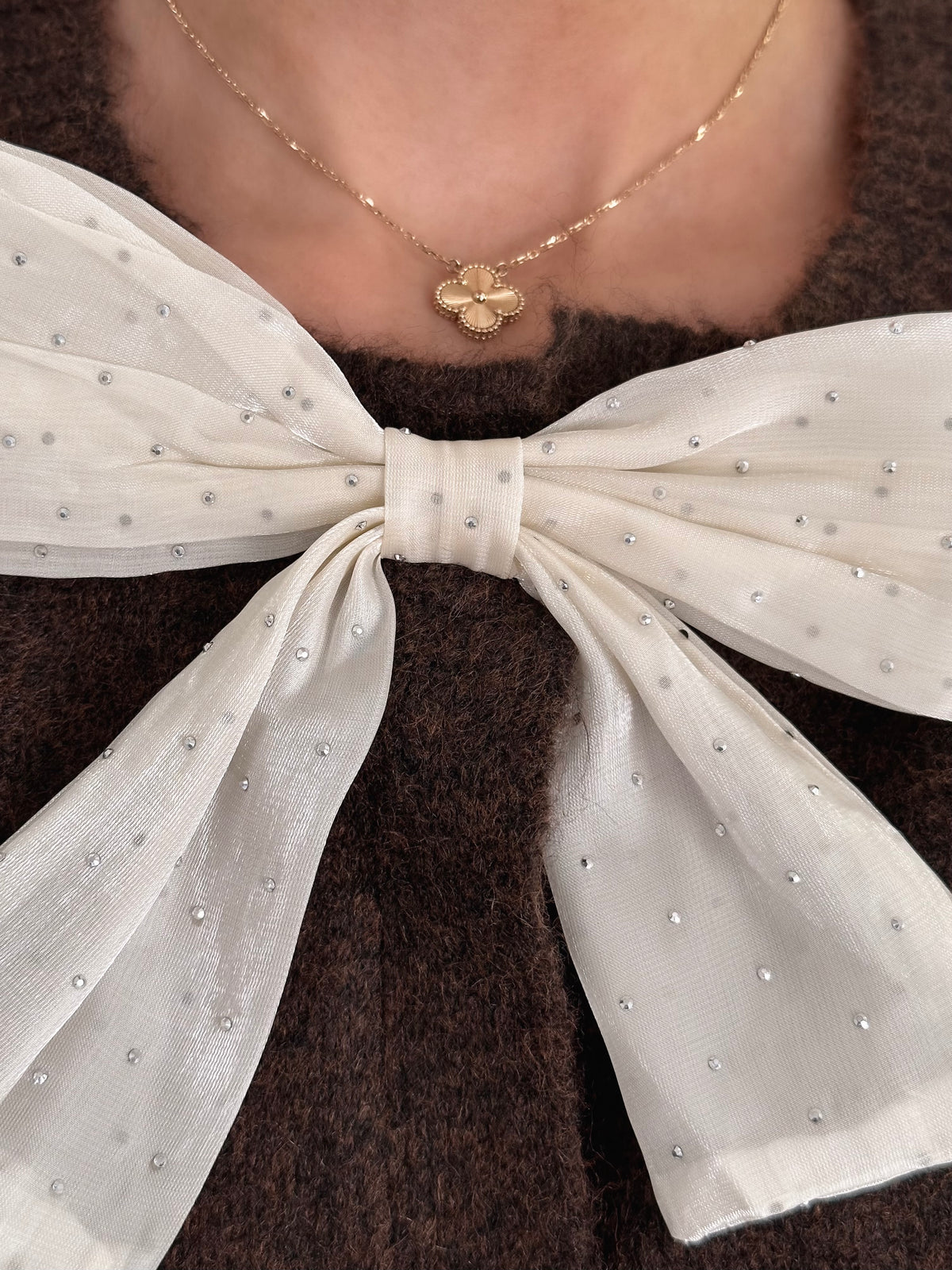 Chocolate Bow Cardigan