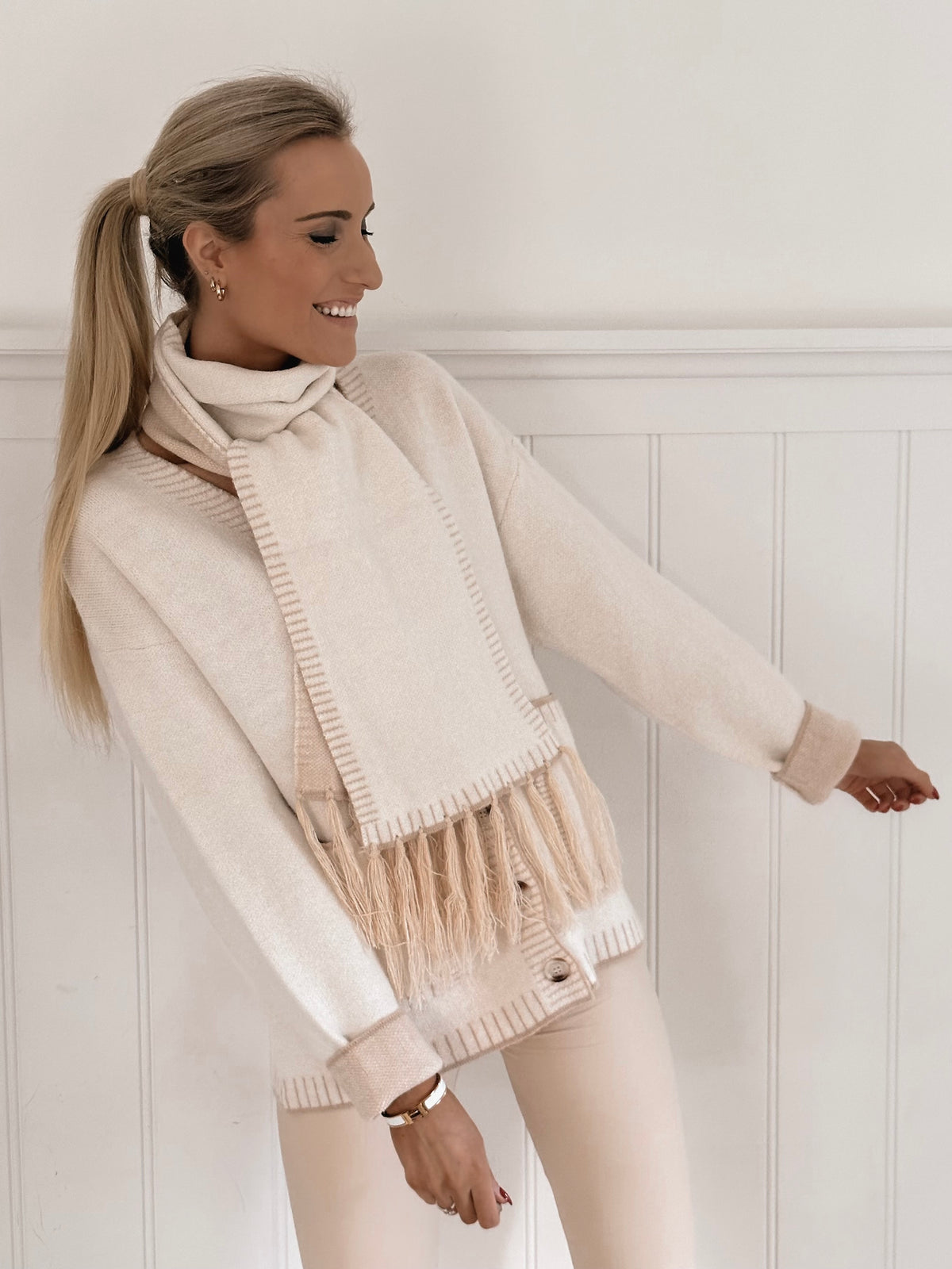 Café Cozy Cardigan Set