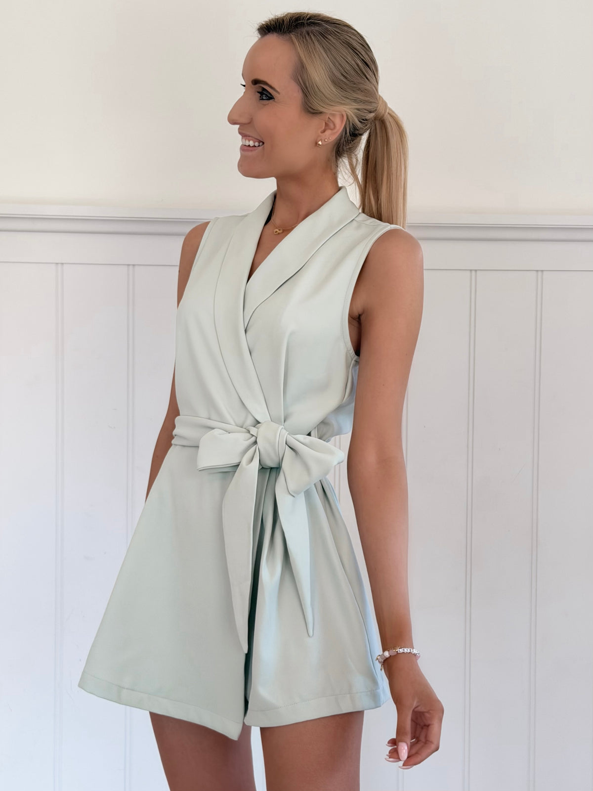 Mint Bow Playsuit