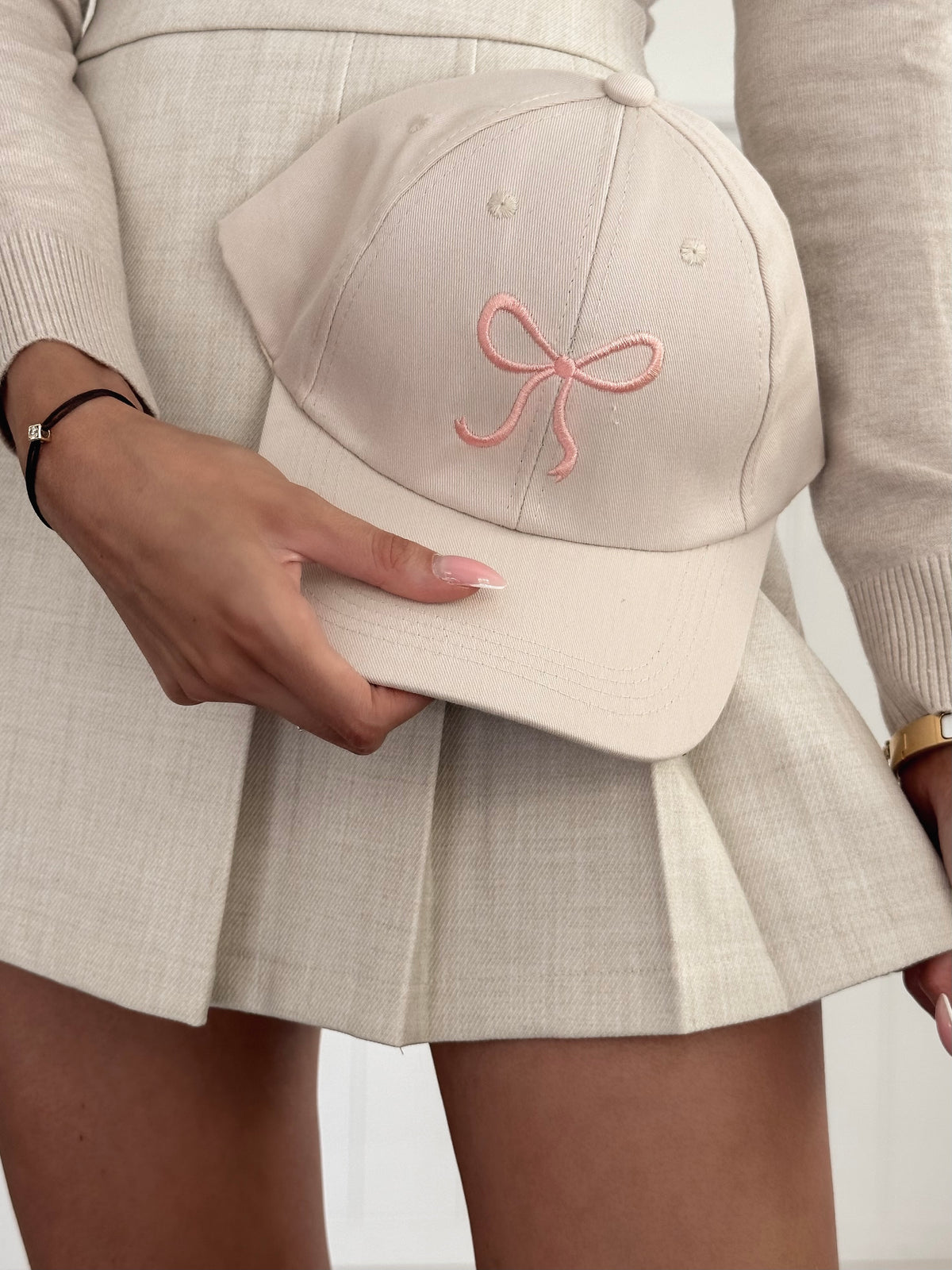 Pink Bow Cap