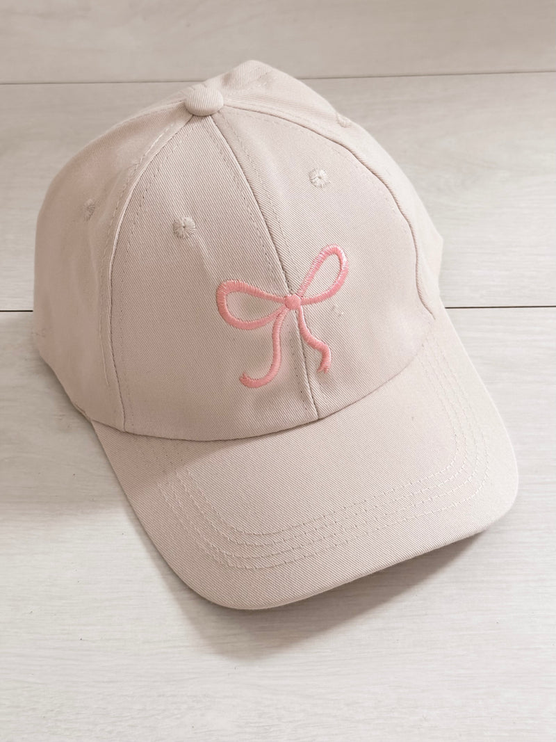 Pink Bow Cap