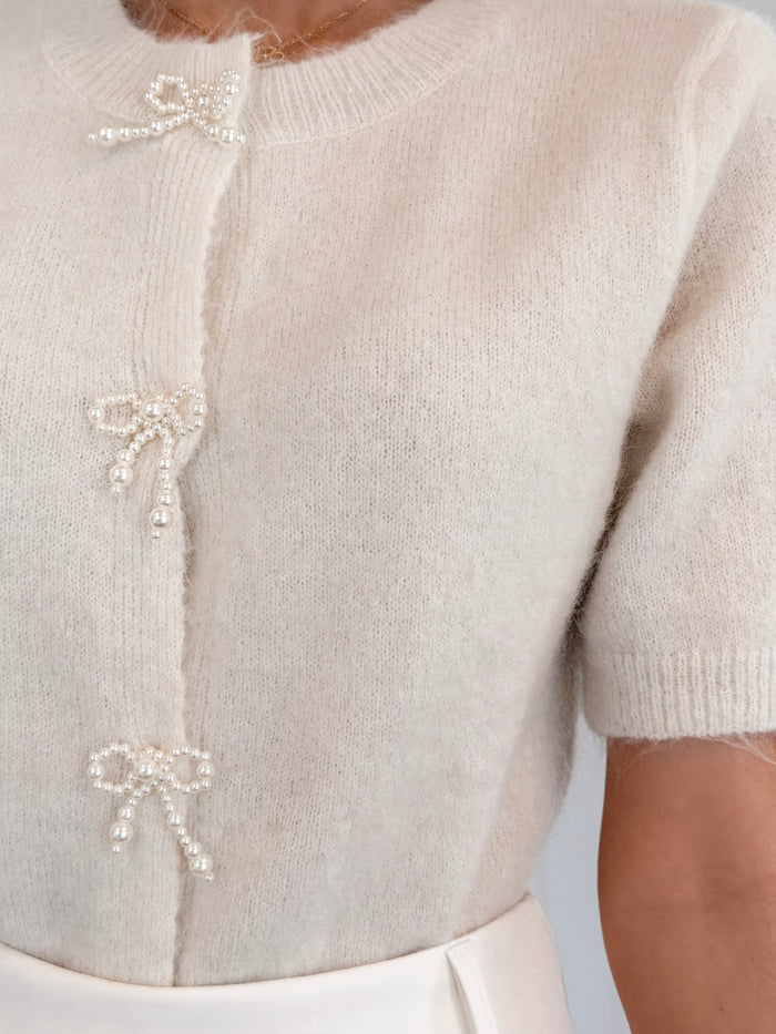 Pearly Bow Cardigan