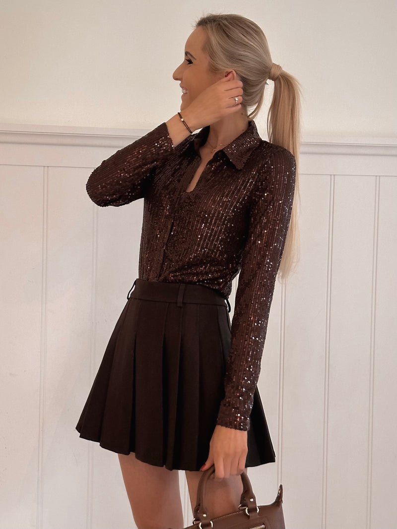 Espresso Sparkle Blouse