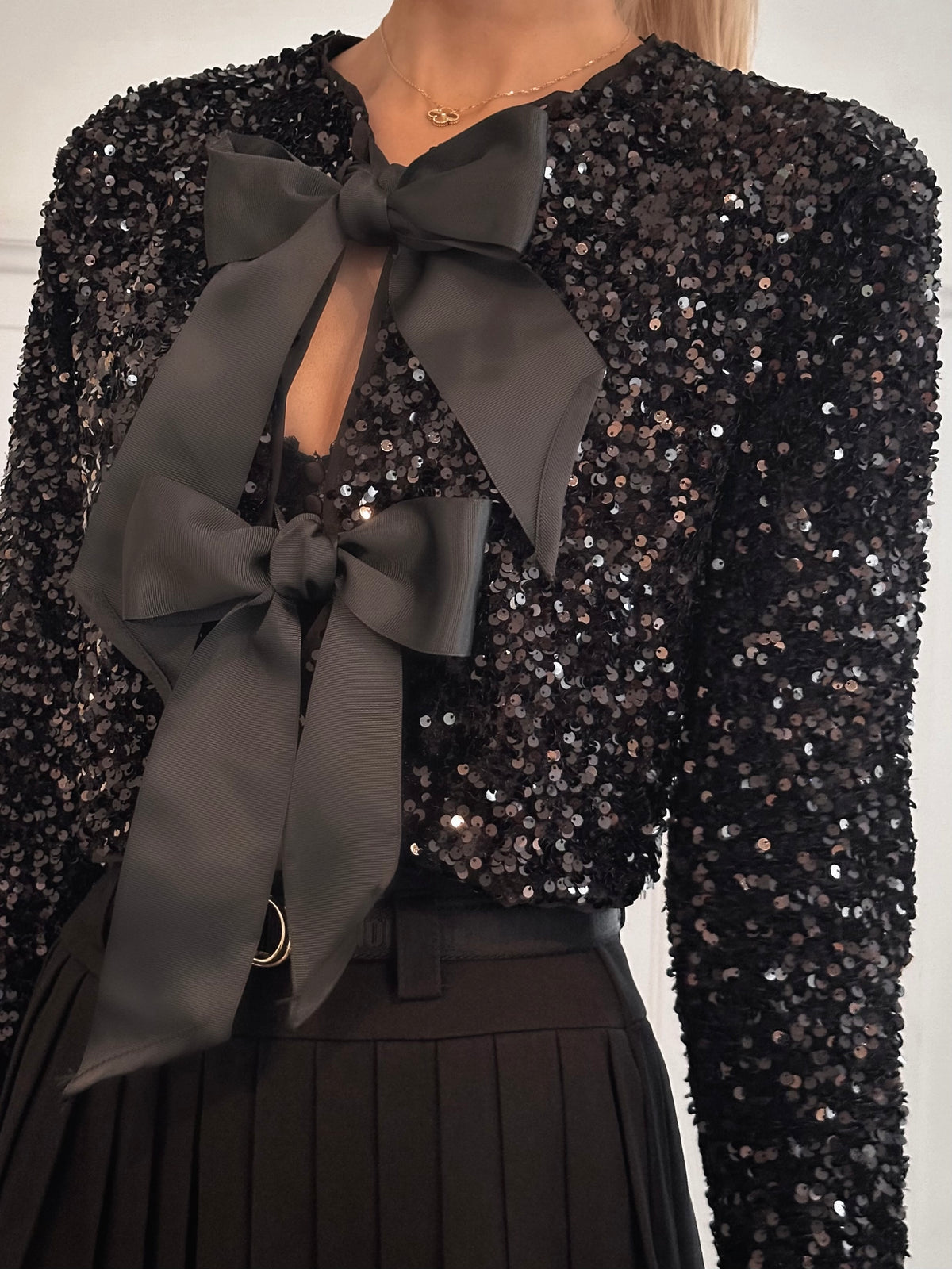 Sparkle Bow Affair Blouse