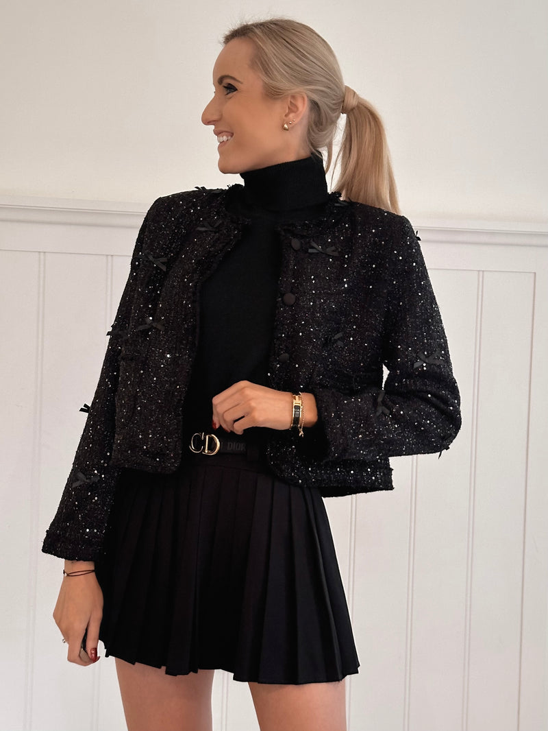 Tweed Bow Elegance Jacket