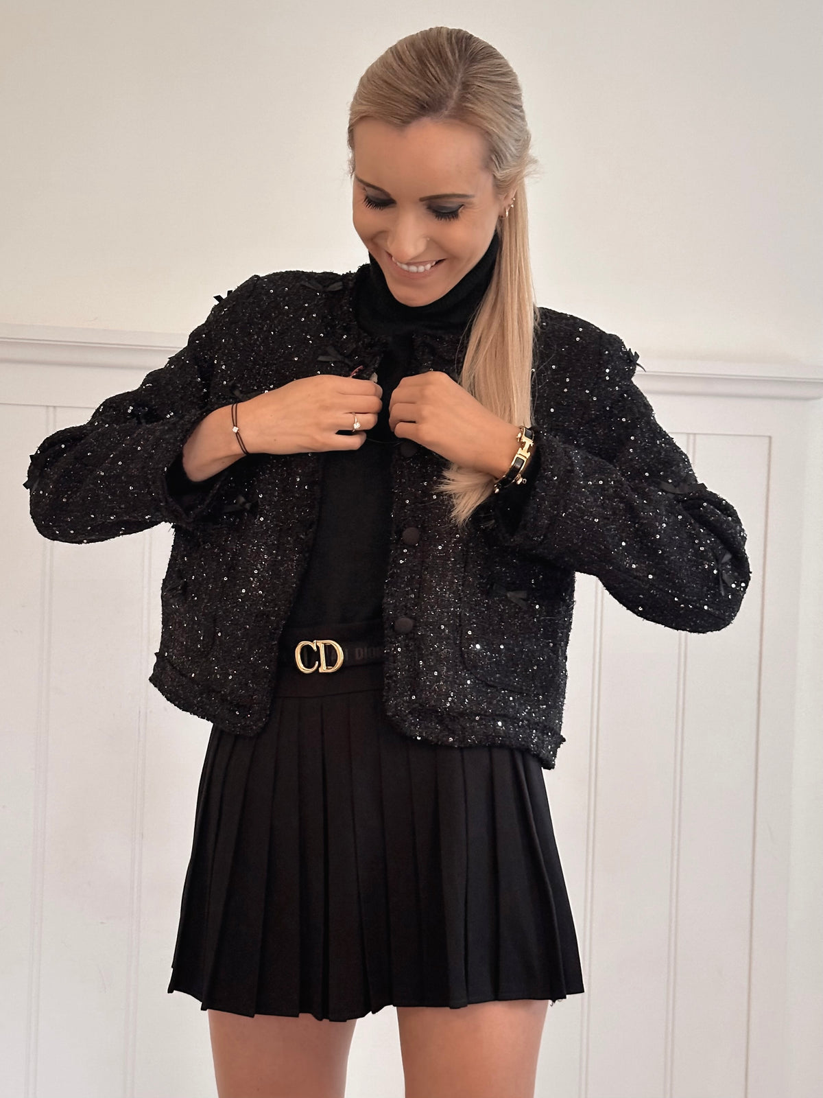 Tweed Bow Elegance Jacket