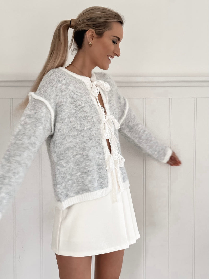 Dreamy Lace Bow Cardigan