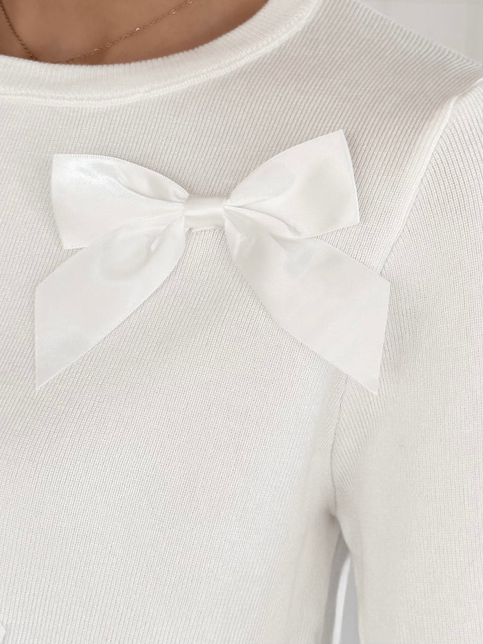 Cute Satin Bow Pull