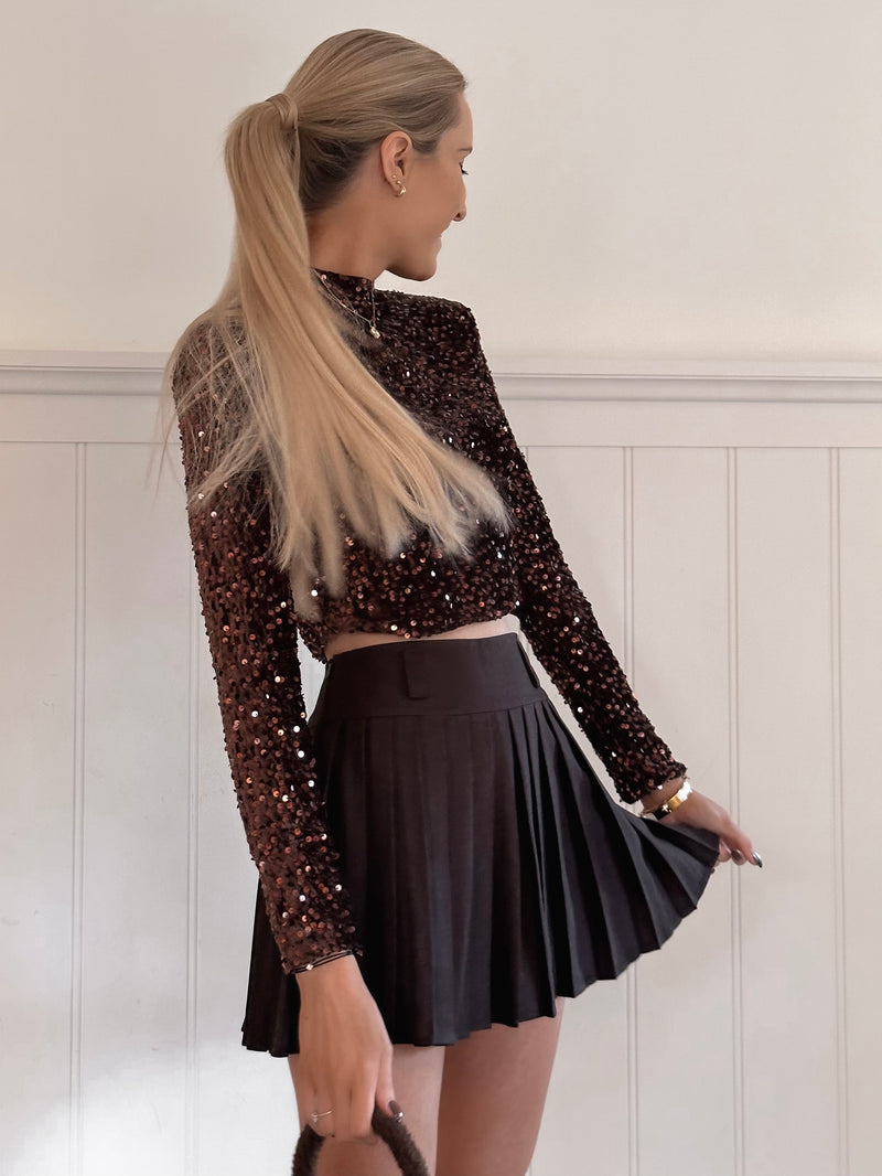 Chocolate Glitter Blouse