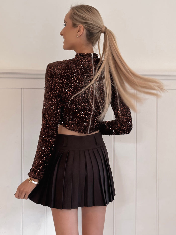 Chocolate Glitter Blouse