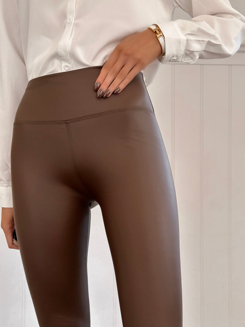 Chocolate Leather Legging
