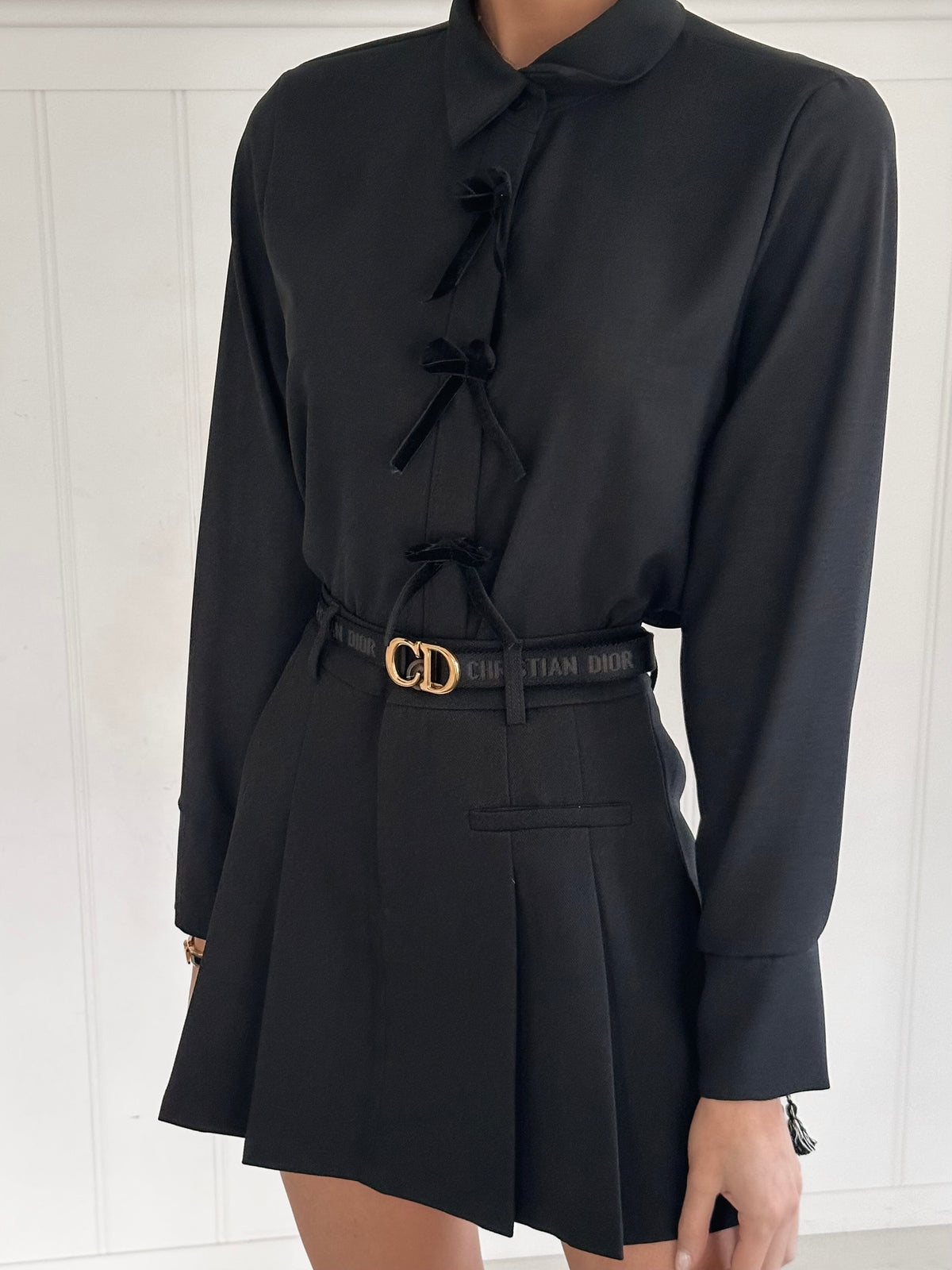 Bow Chic Black Blouse