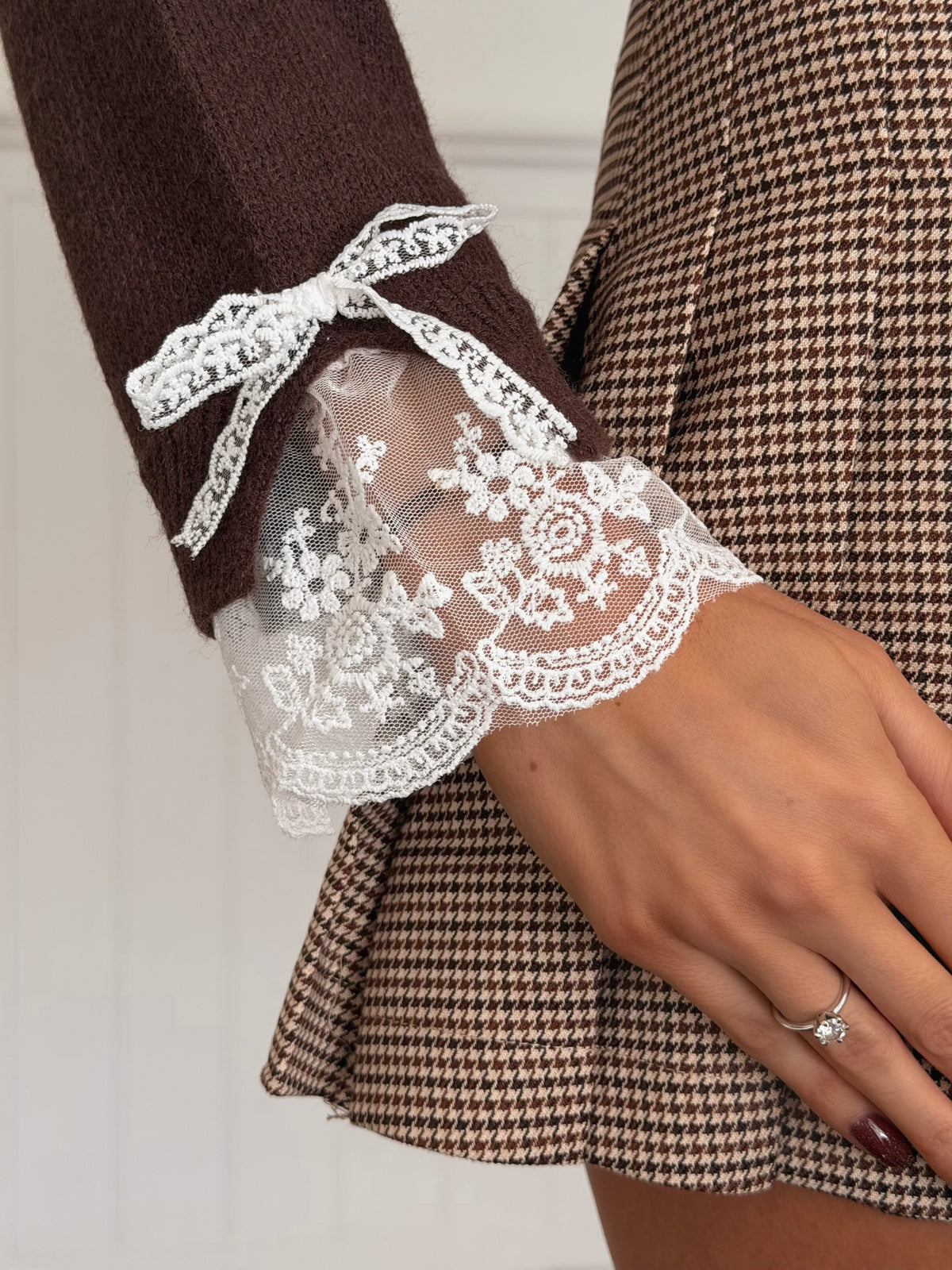 Lovely Coco Lace Bow Sweater
