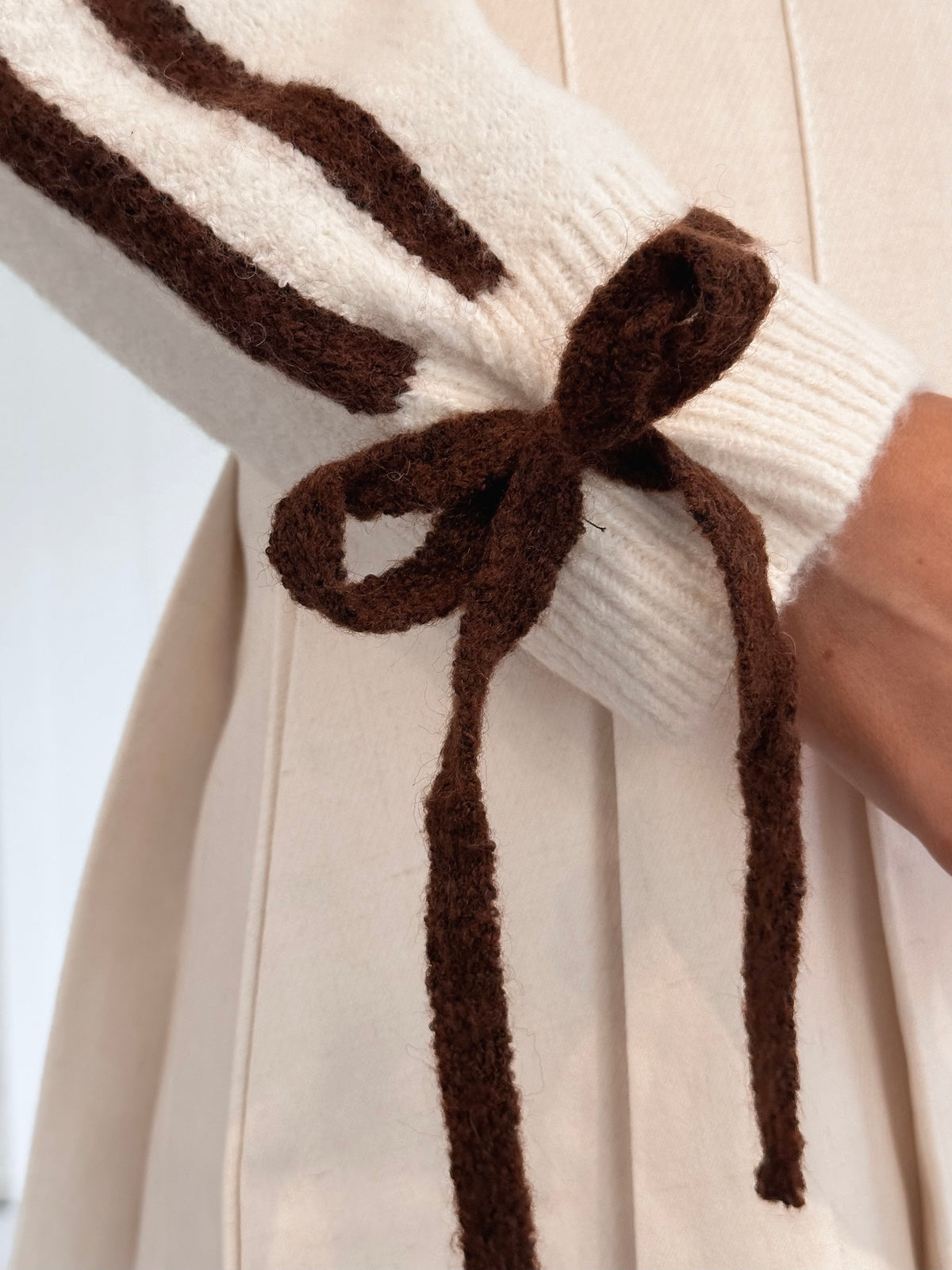 Sweet Cocoa Bow Sweater