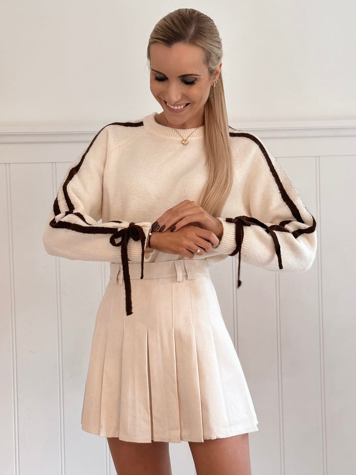 Sweet Cocoa Bow Sweater