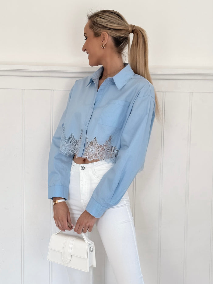 Lovely Lace Cropped Blouse