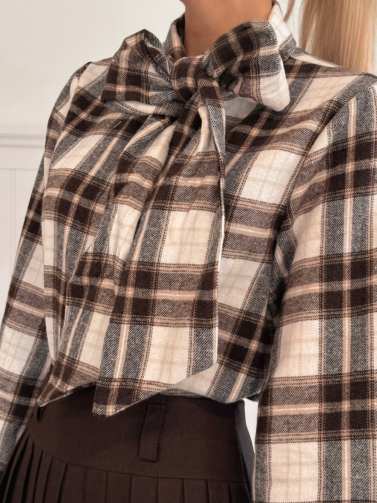 Cozy Winter Bow Blouse