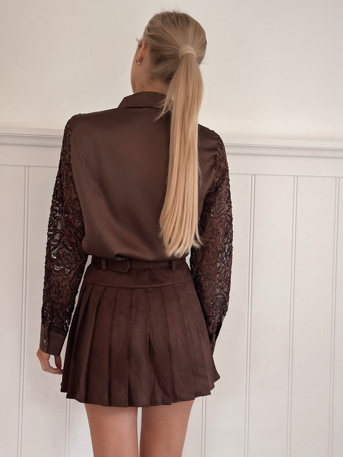 Velvet Chocolate Bloom Blouse