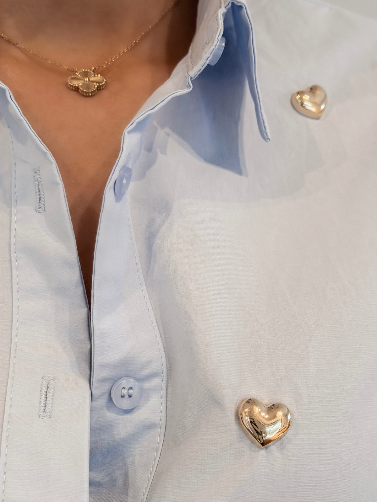 Blue Golden Hearts Blouse