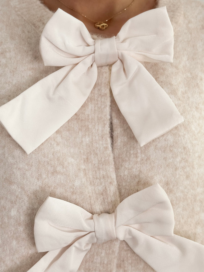 Cream Bow Cardigan