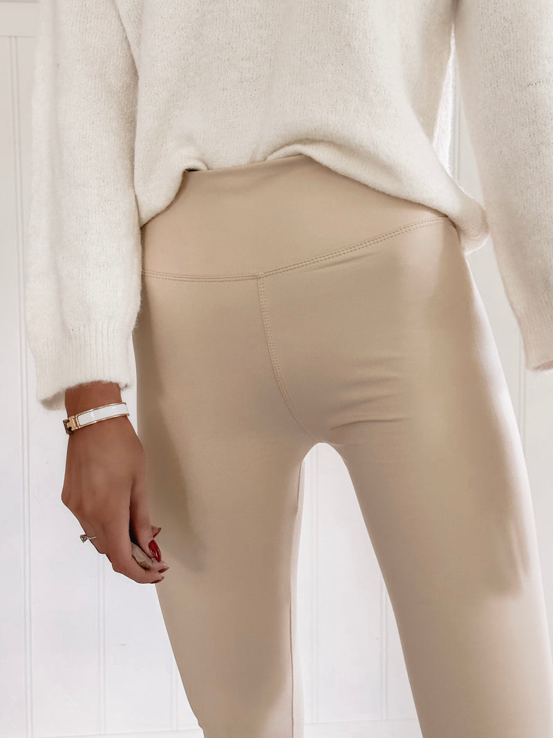 Vanilla Leather Legging
