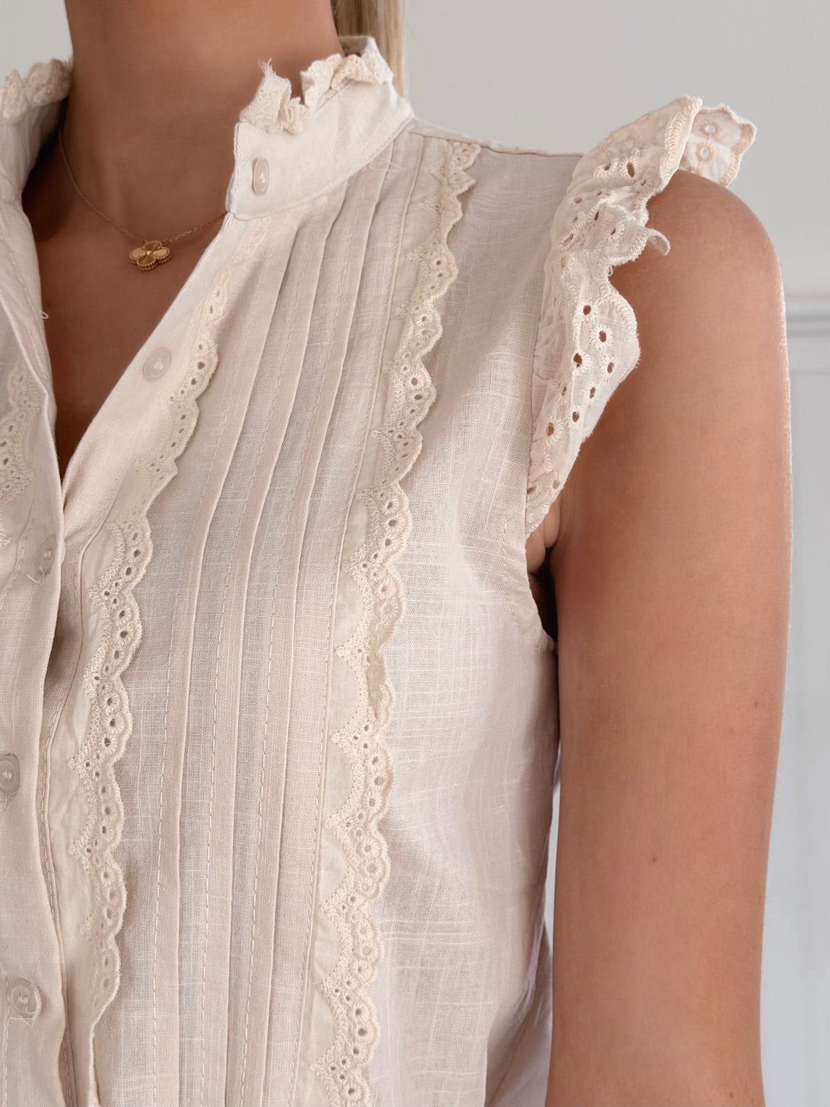 Ruffled And Lace Top