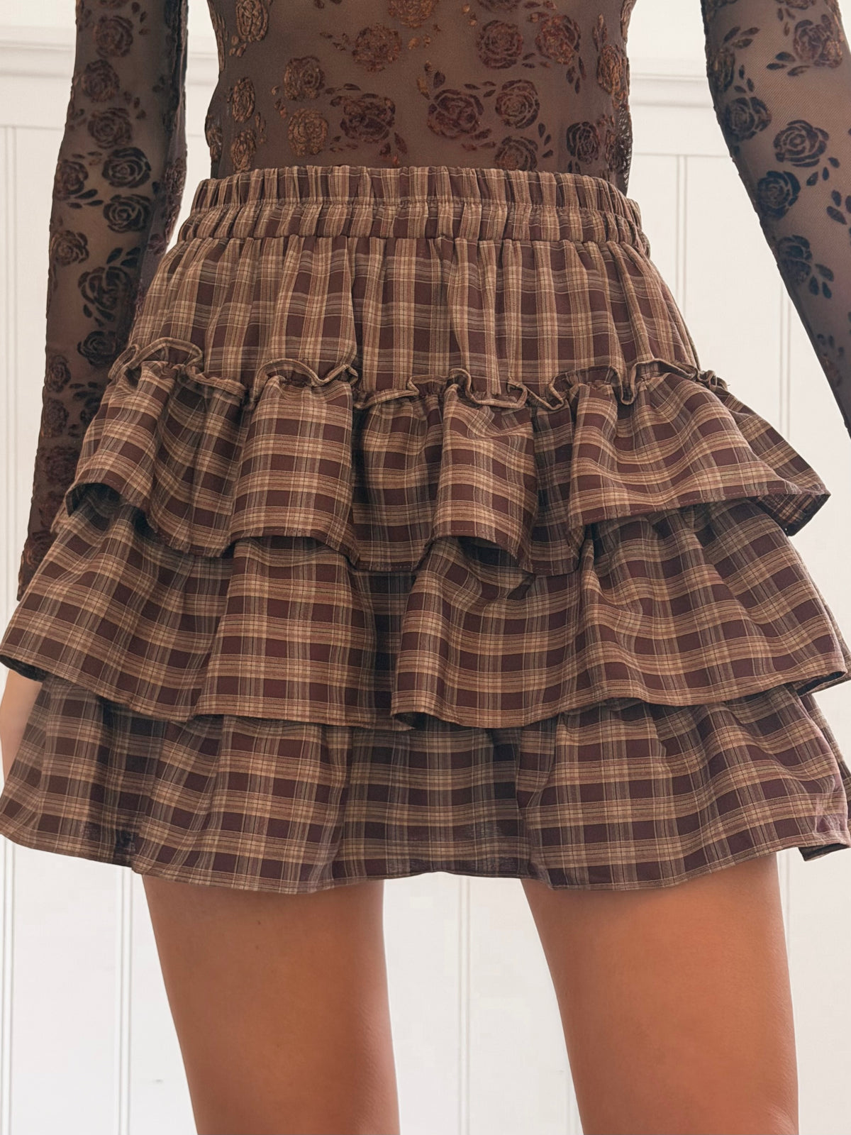 Cinnamon Ruffle Skirt
