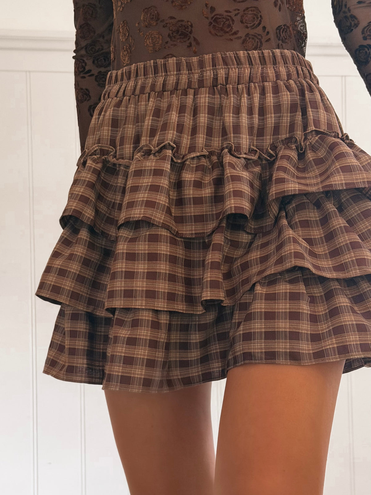 Cinnamon Ruffle Skirt