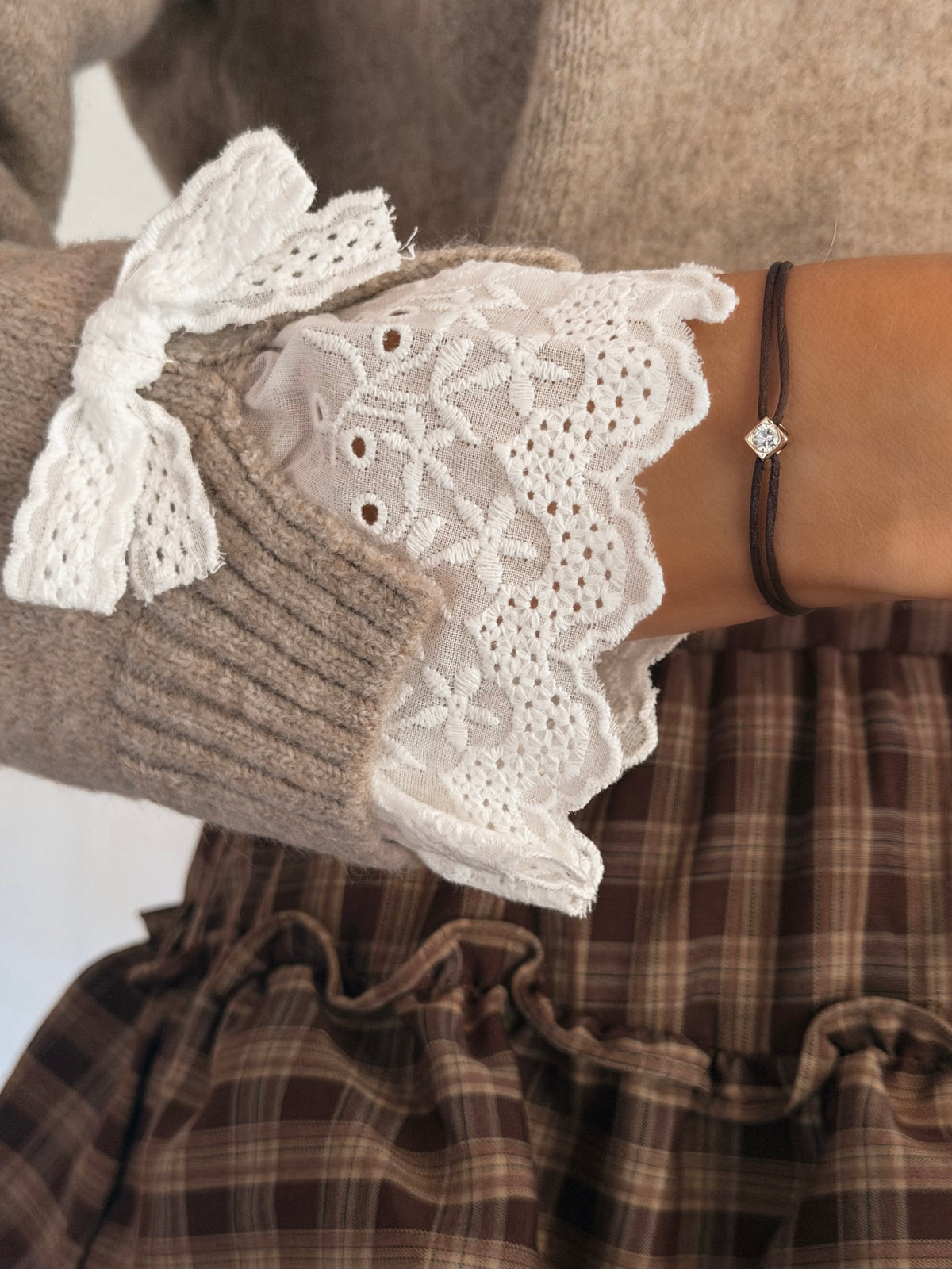 Taupe Bow Sweater