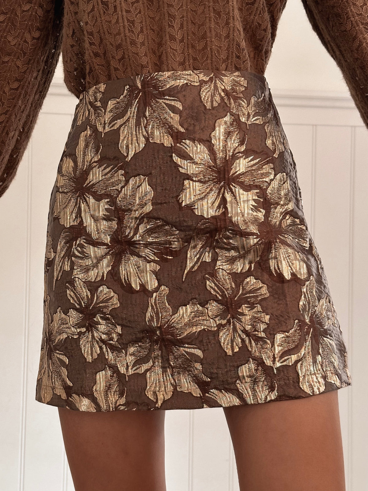 Chocolate Golden Fall Skirt