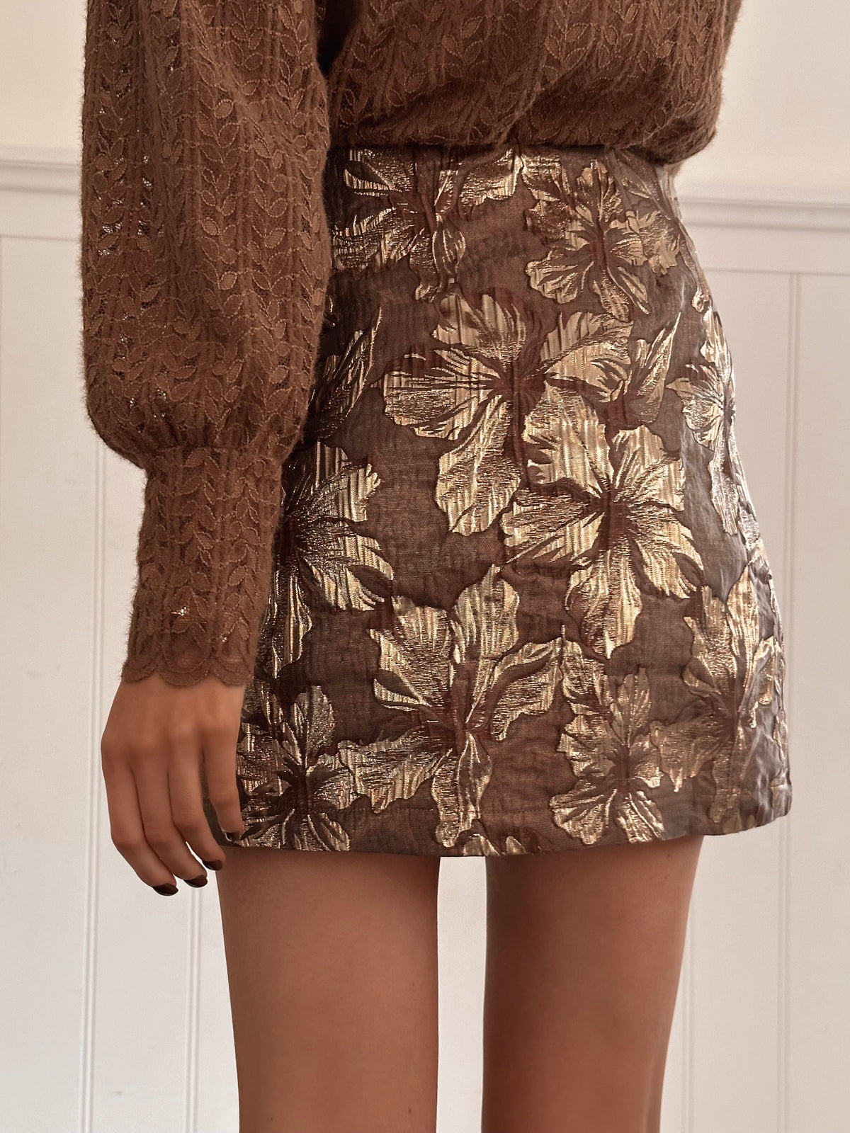 Chocolate Golden Fall Skirt