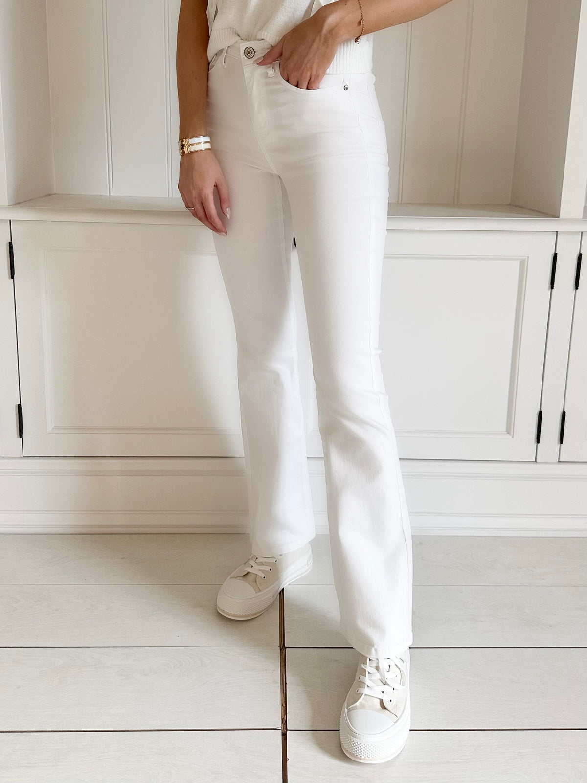 White Flared Jeans