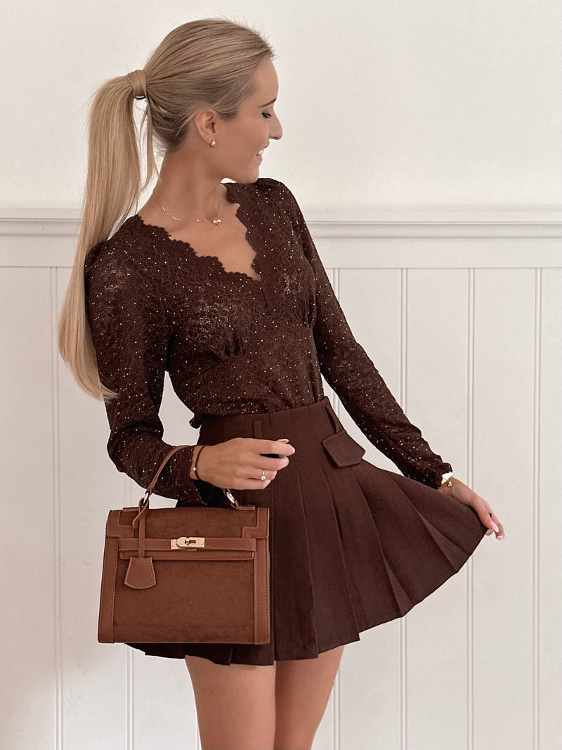 Chocolate Diamond Lace Top