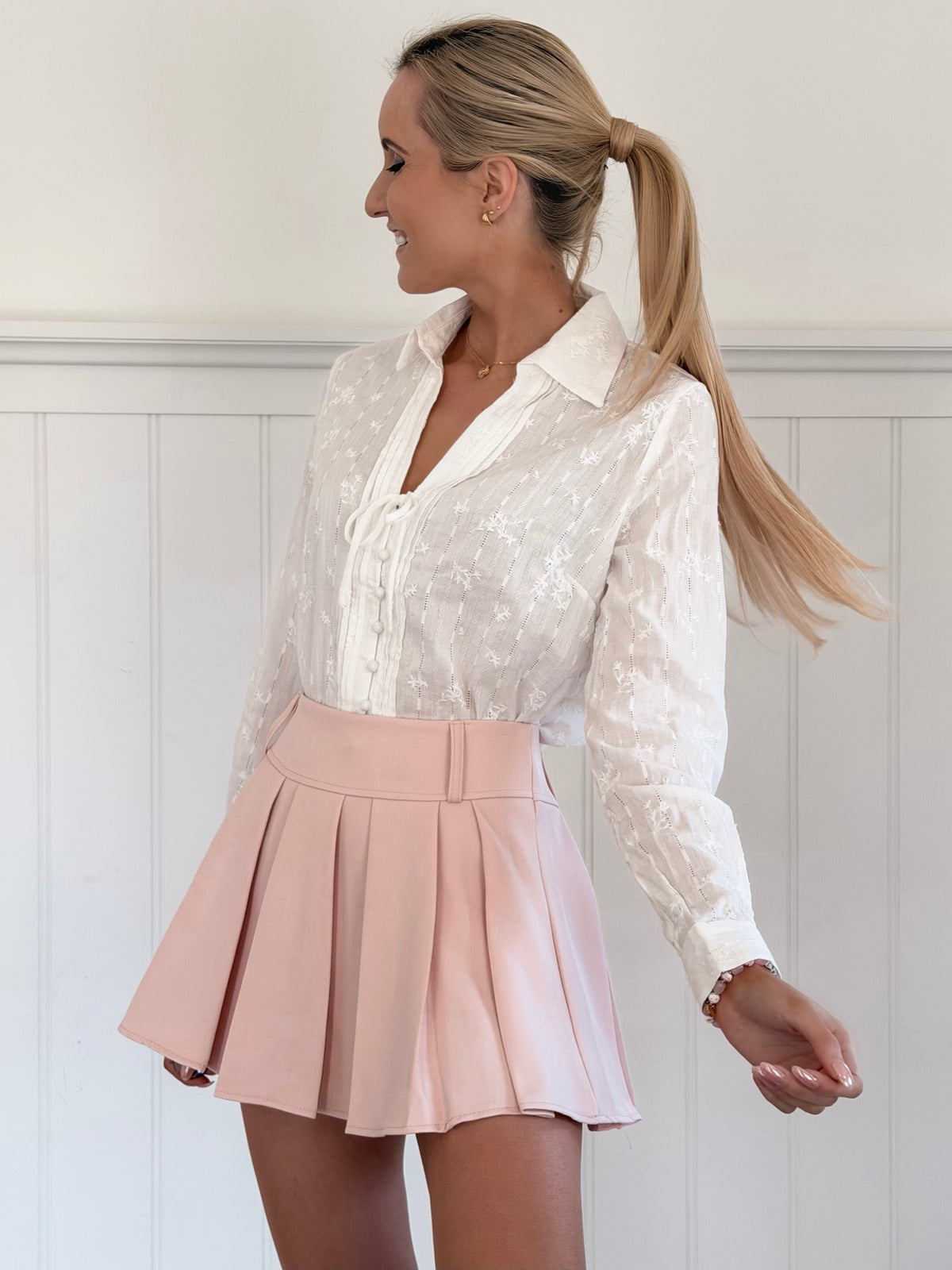Cotton Bow Blouse