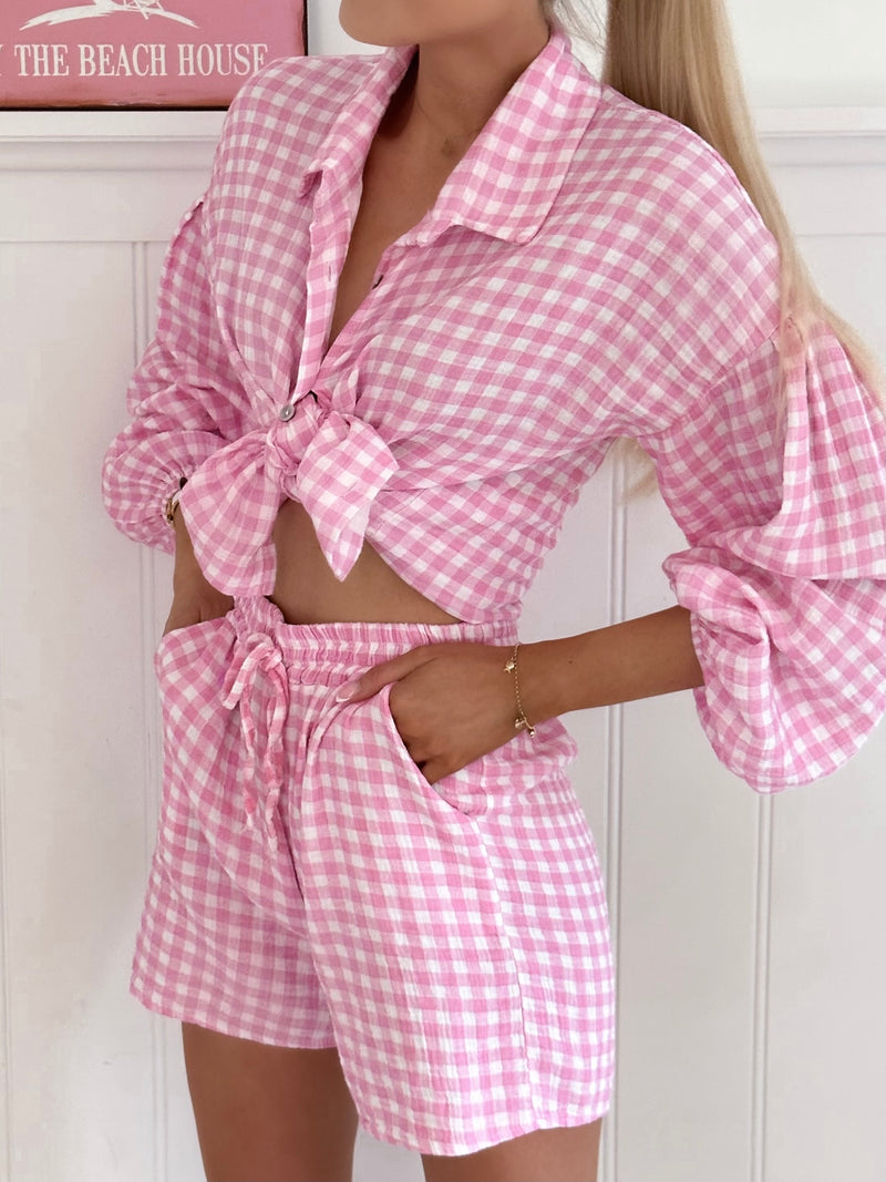 Pink Vichy Tetra Set