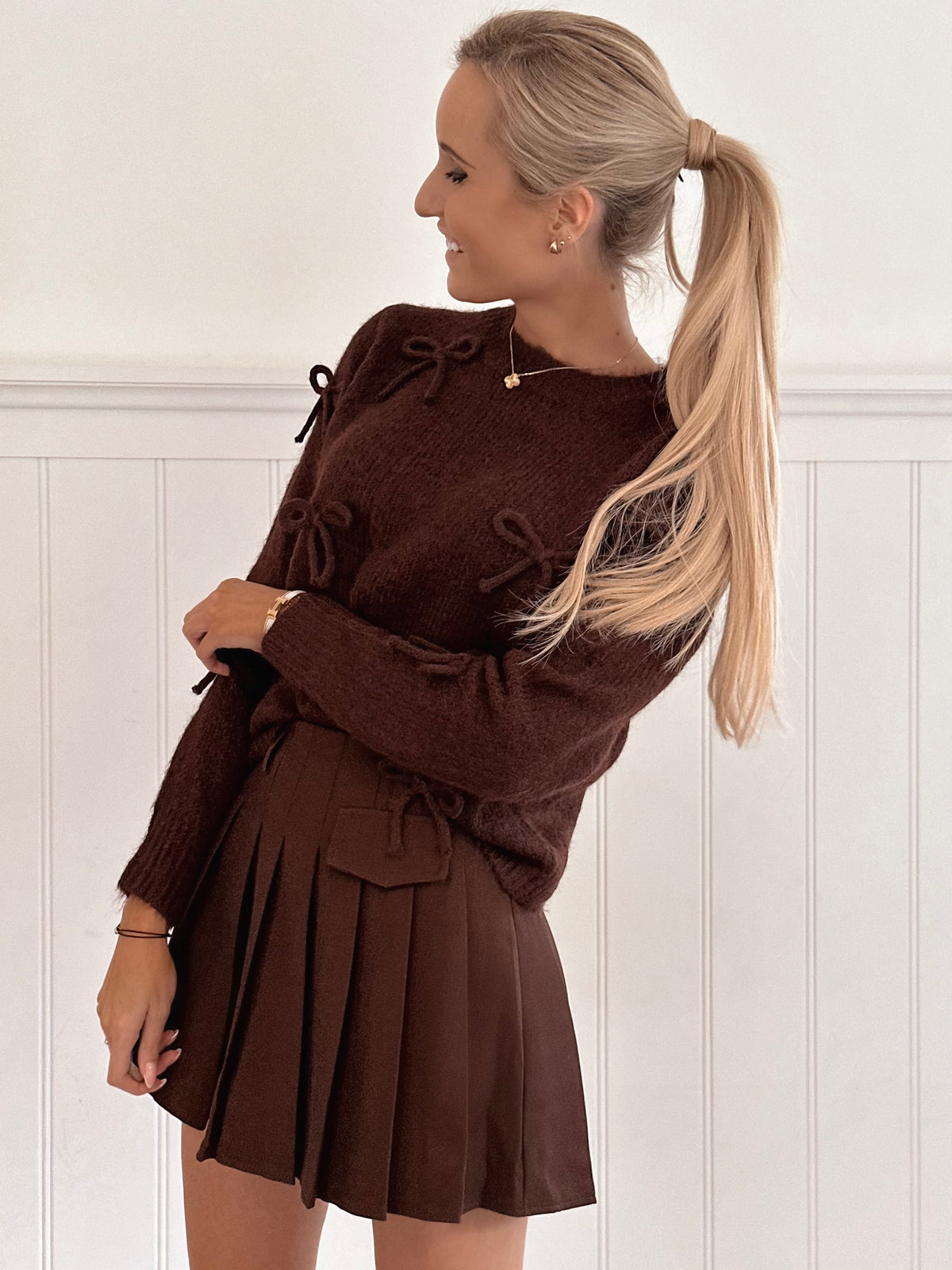 Chocolate Bow Sweater