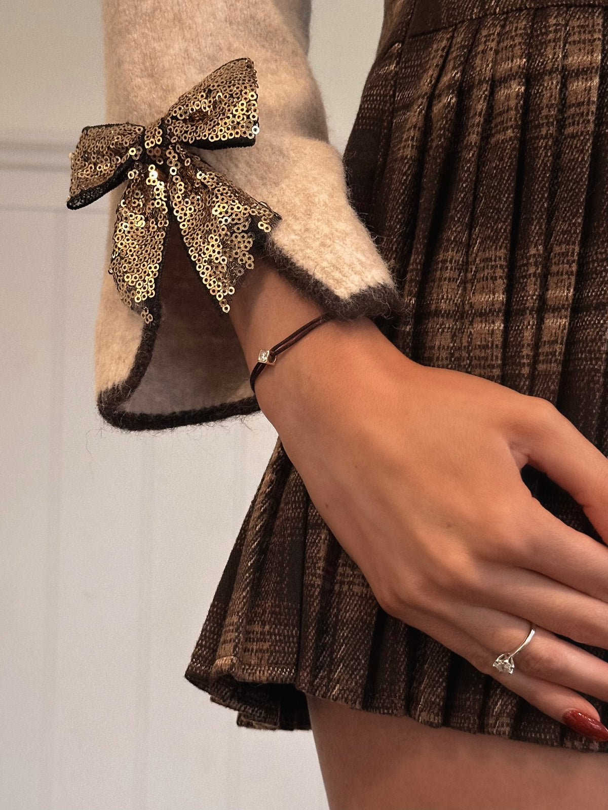 Cute Glitter Bow Sweater