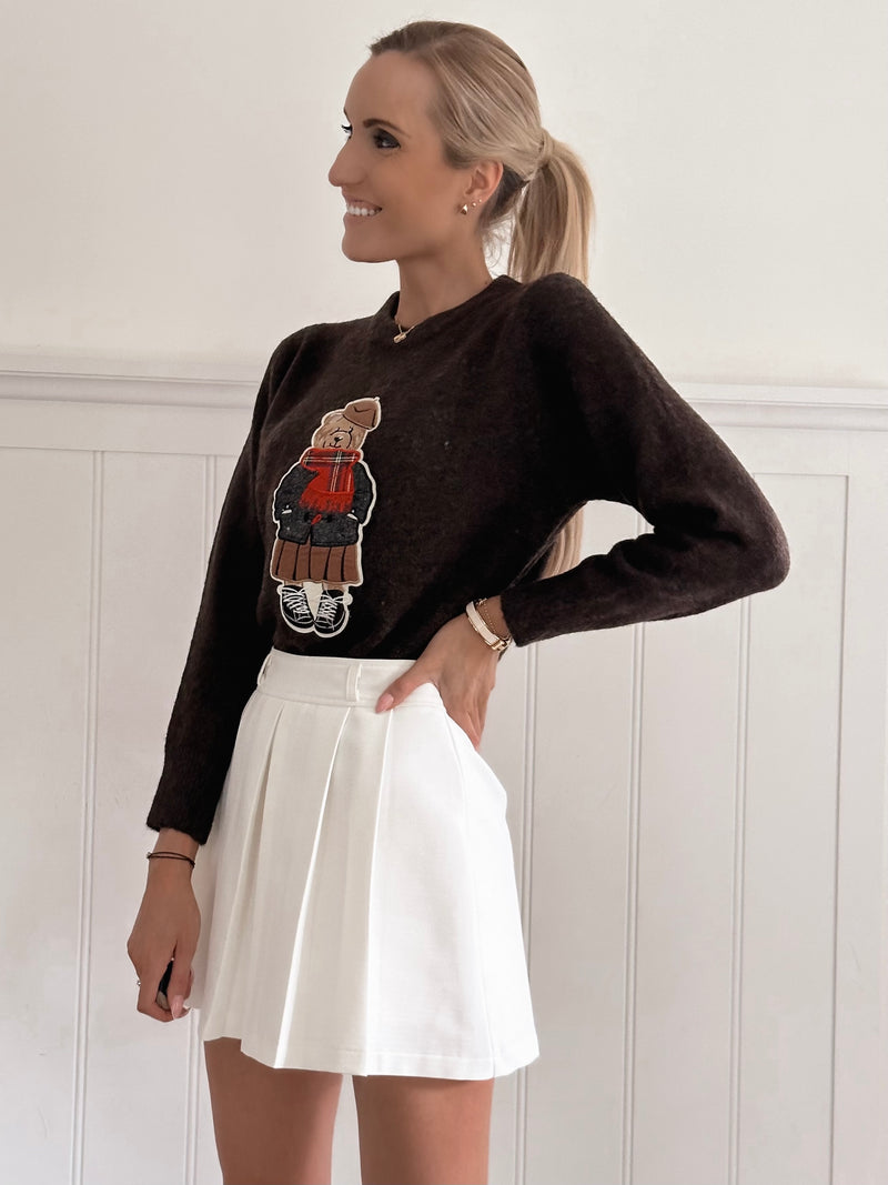 Autumn Chocolate Bear Sweater