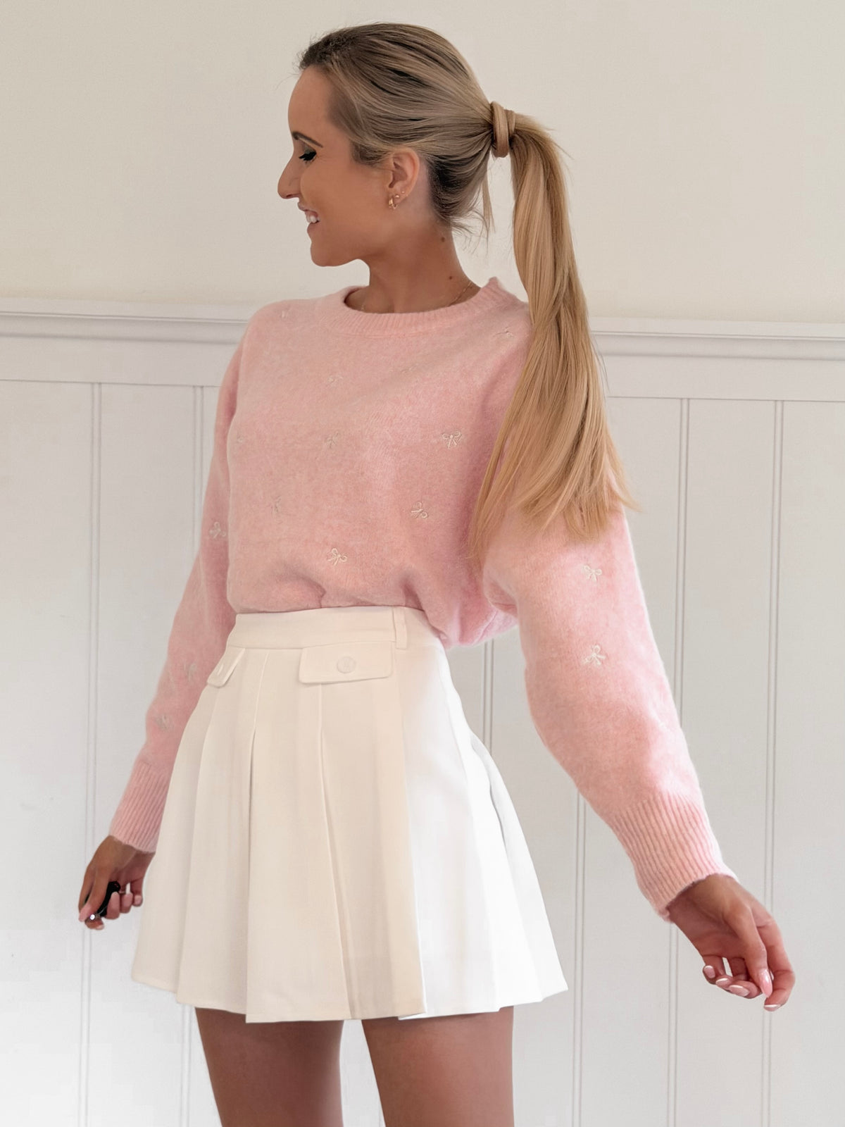 Pink Bow Sweater