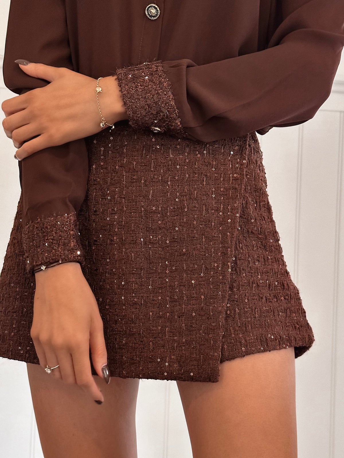 Brownie Tweed Skort