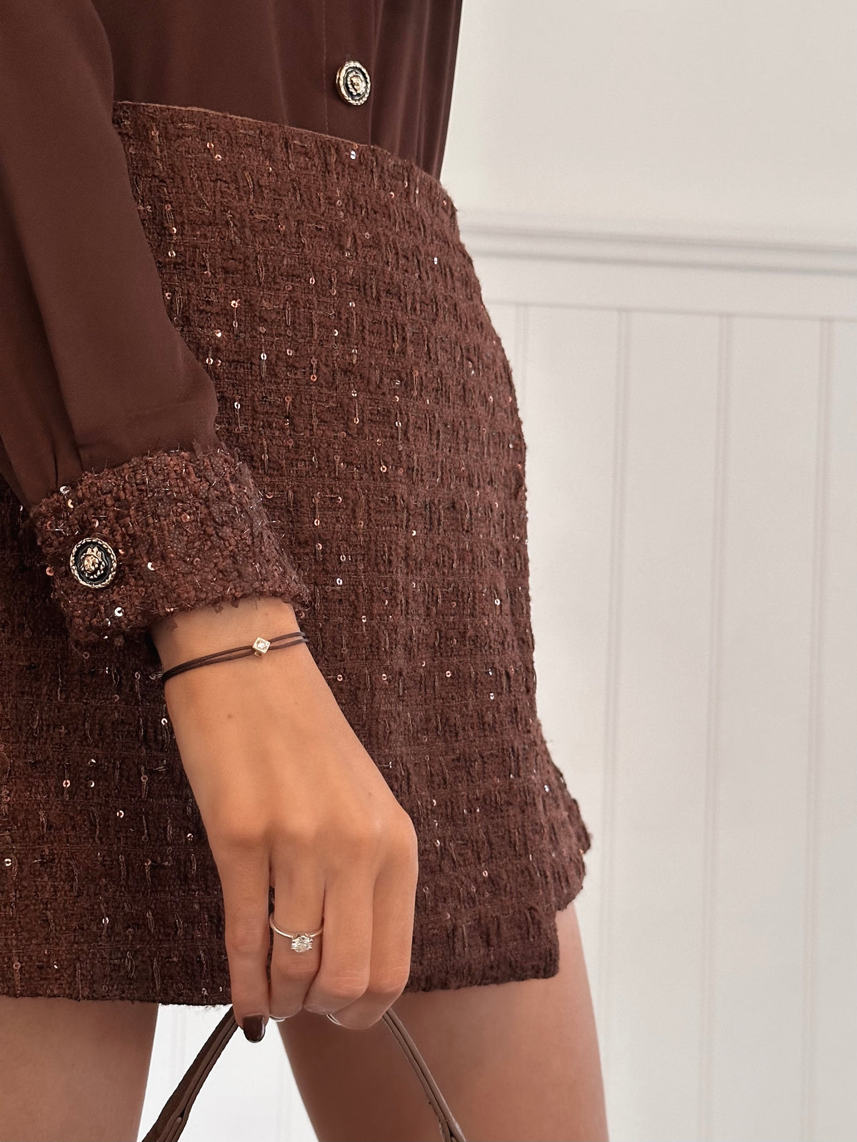 Brownie Tweed Blouse